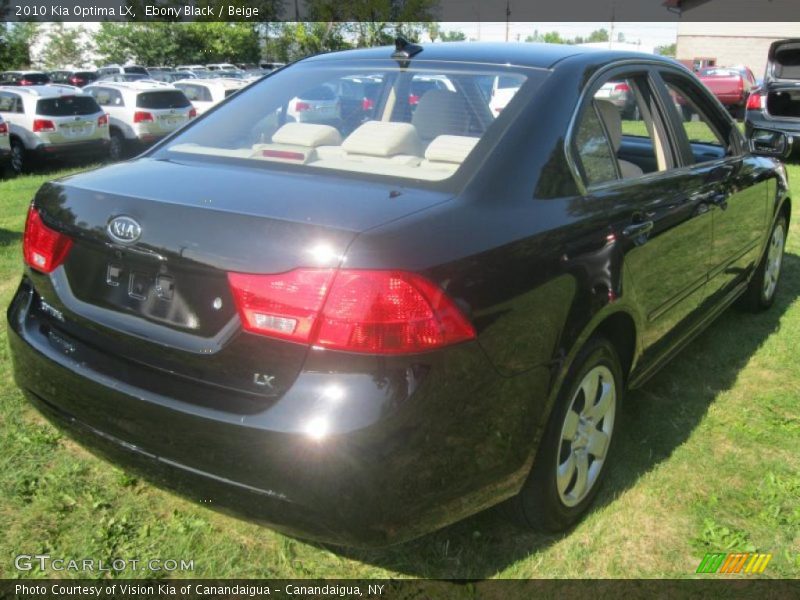 Ebony Black / Beige 2010 Kia Optima LX