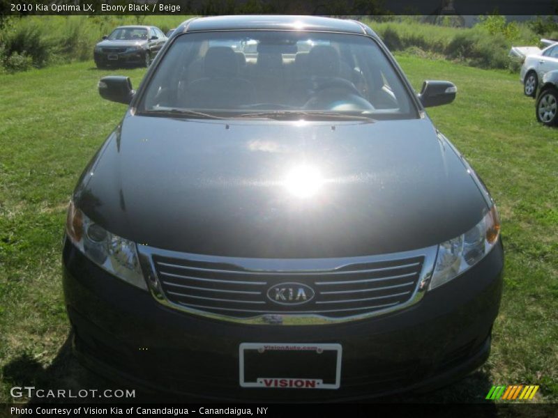 Ebony Black / Beige 2010 Kia Optima LX