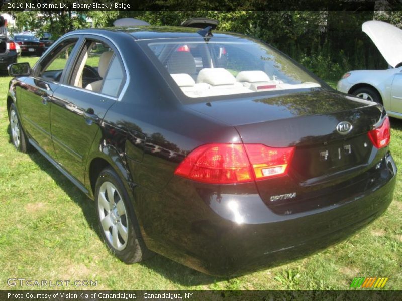 Ebony Black / Beige 2010 Kia Optima LX