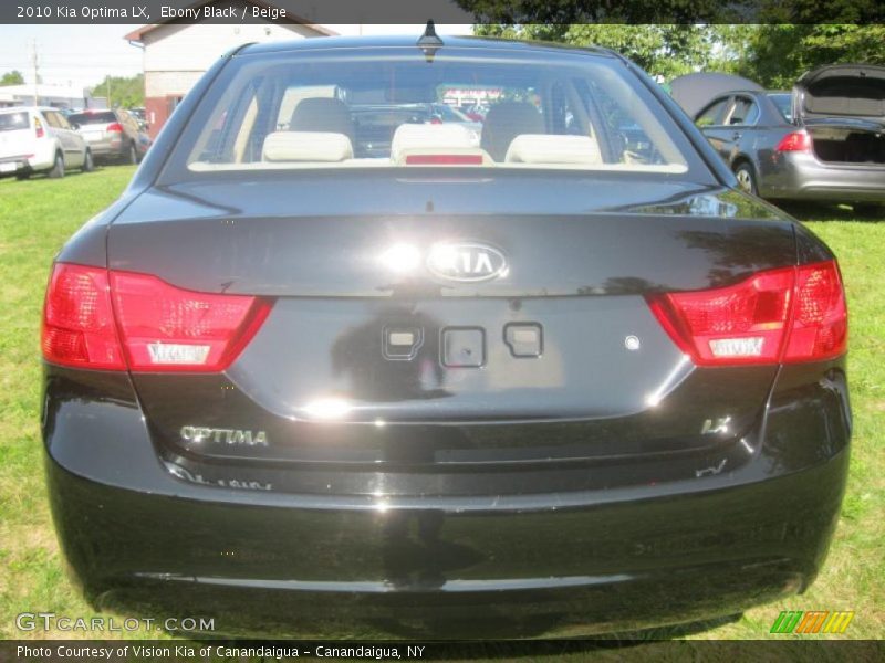 Ebony Black / Beige 2010 Kia Optima LX