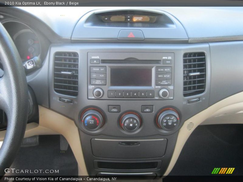 Ebony Black / Beige 2010 Kia Optima LX