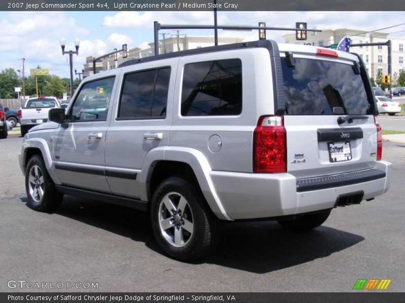 Light Graystone Pearl / Medium Slate Gray 2007 Jeep Commander Sport 4x4