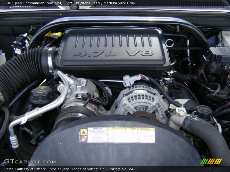 Light Graystone Pearl / Medium Slate Gray 2007 Jeep Commander Sport 4x4