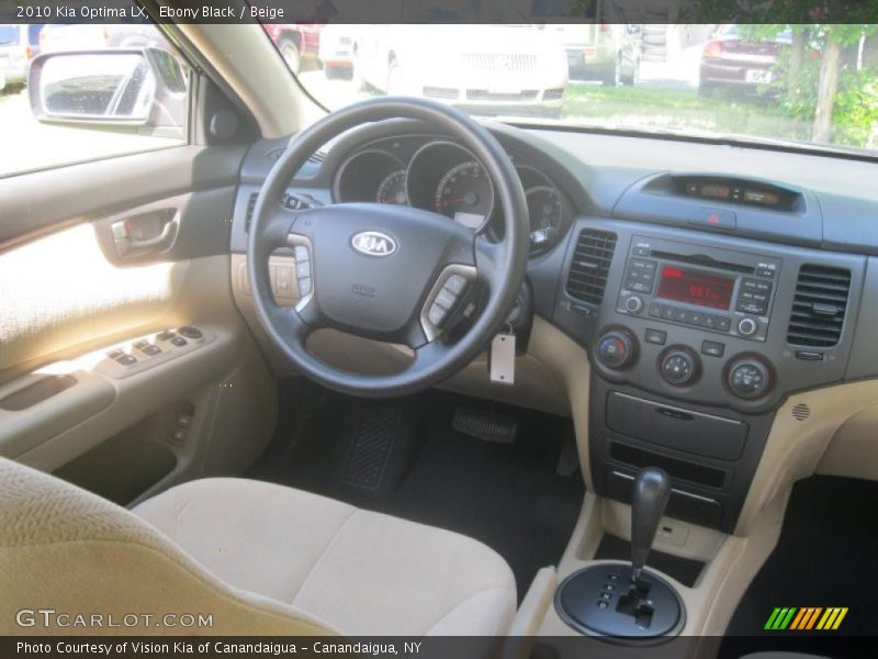 Ebony Black / Beige 2010 Kia Optima LX