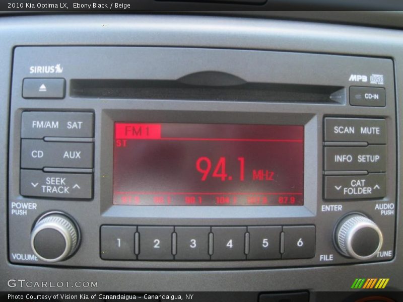 Ebony Black / Beige 2010 Kia Optima LX