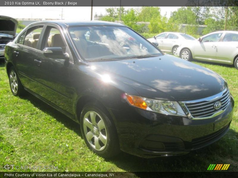 Ebony Black / Beige 2010 Kia Optima LX