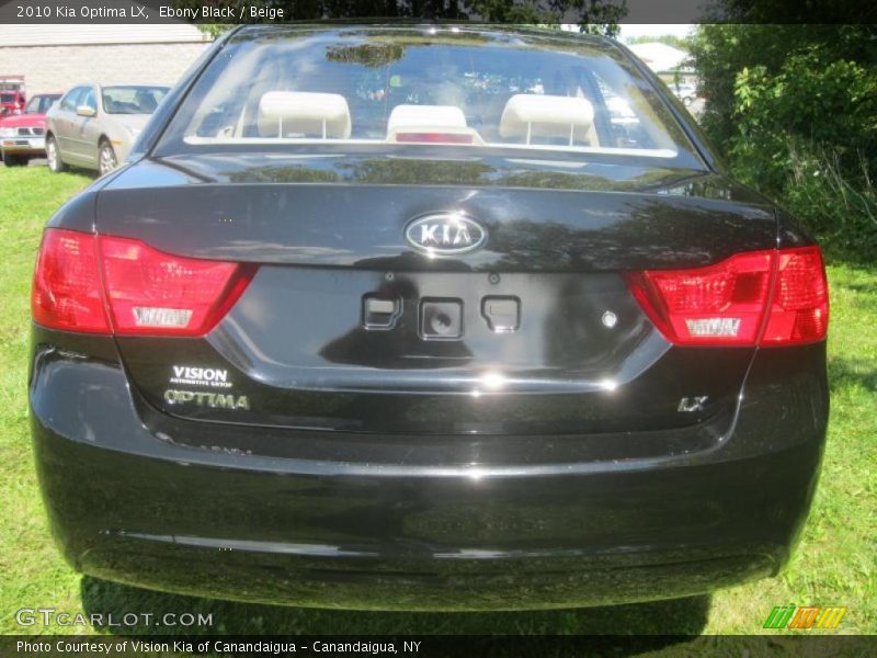 Ebony Black / Beige 2010 Kia Optima LX
