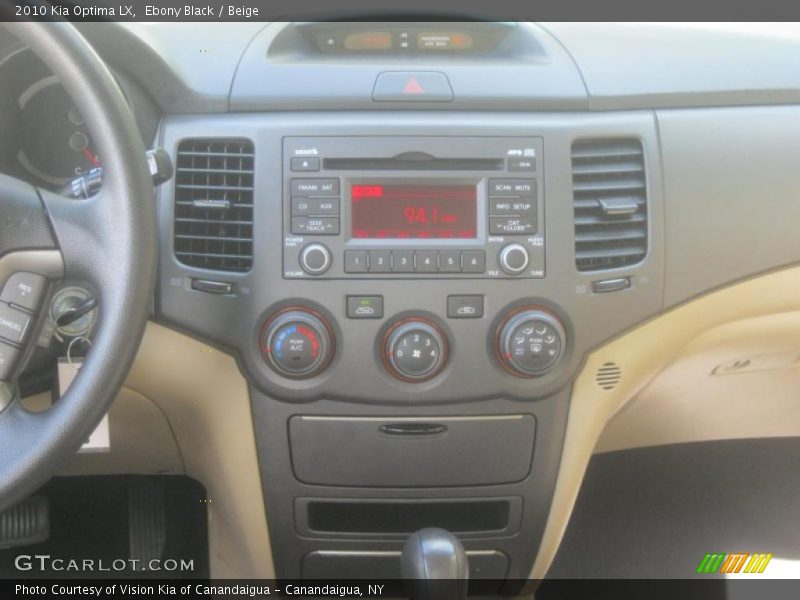 Ebony Black / Beige 2010 Kia Optima LX