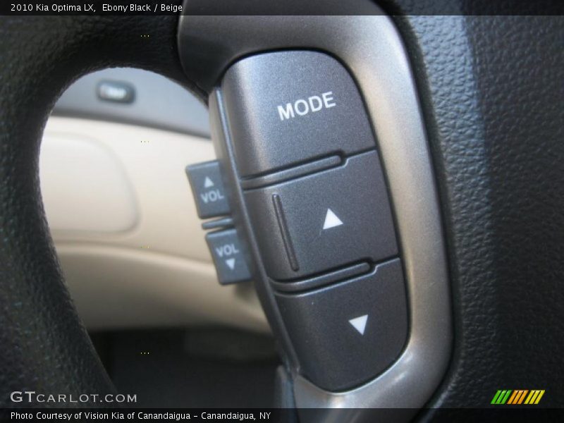 Ebony Black / Beige 2010 Kia Optima LX