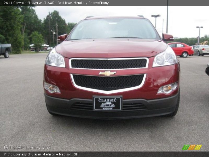 Red Jewel Metallic / Ebony/Ebony 2011 Chevrolet Traverse LT AWD