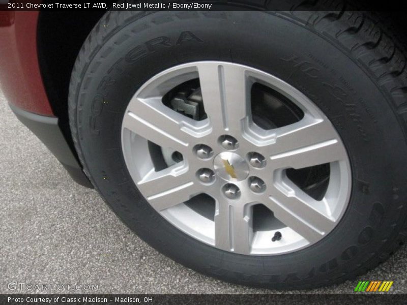 Red Jewel Metallic / Ebony/Ebony 2011 Chevrolet Traverse LT AWD