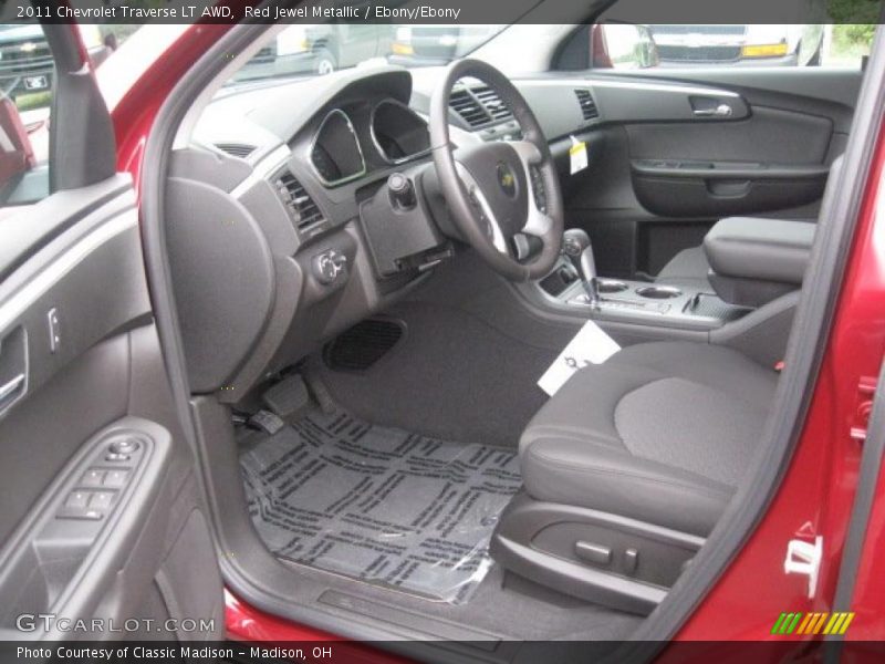 Red Jewel Metallic / Ebony/Ebony 2011 Chevrolet Traverse LT AWD