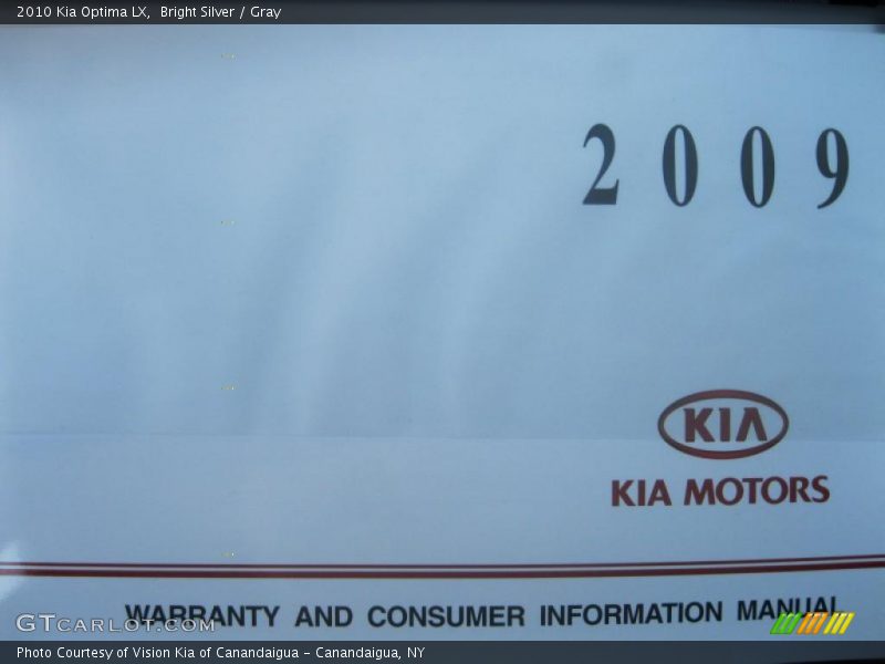 Bright Silver / Gray 2010 Kia Optima LX