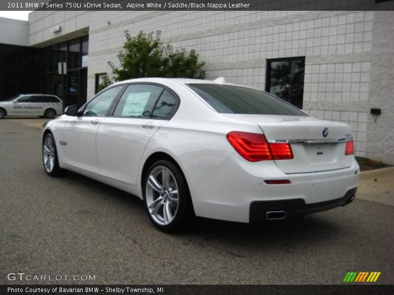 Alpine White / Saddle/Black Nappa Leather 2011 BMW 7 Series 750Li xDrive Sedan