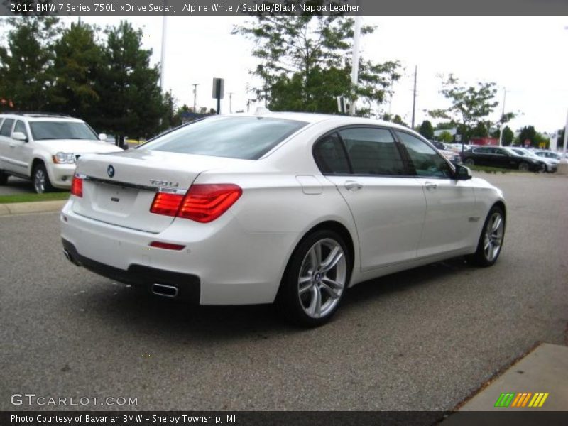 Alpine White / Saddle/Black Nappa Leather 2011 BMW 7 Series 750Li xDrive Sedan