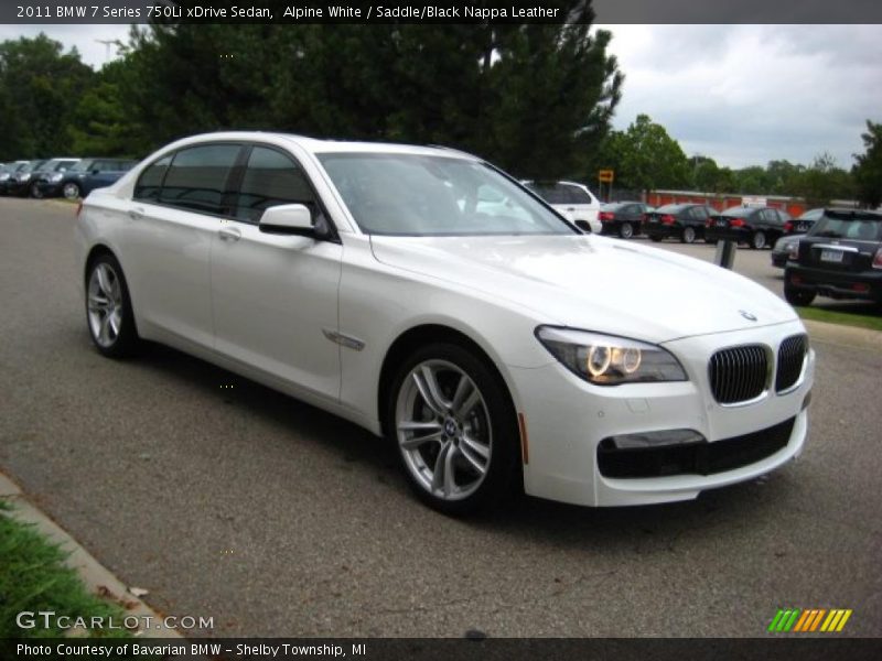 Alpine White / Saddle/Black Nappa Leather 2011 BMW 7 Series 750Li xDrive Sedan