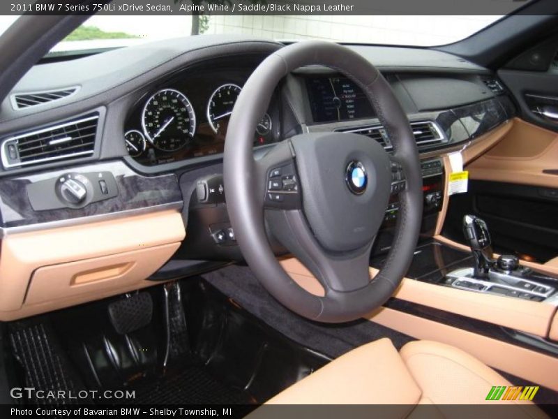 Alpine White / Saddle/Black Nappa Leather 2011 BMW 7 Series 750Li xDrive Sedan