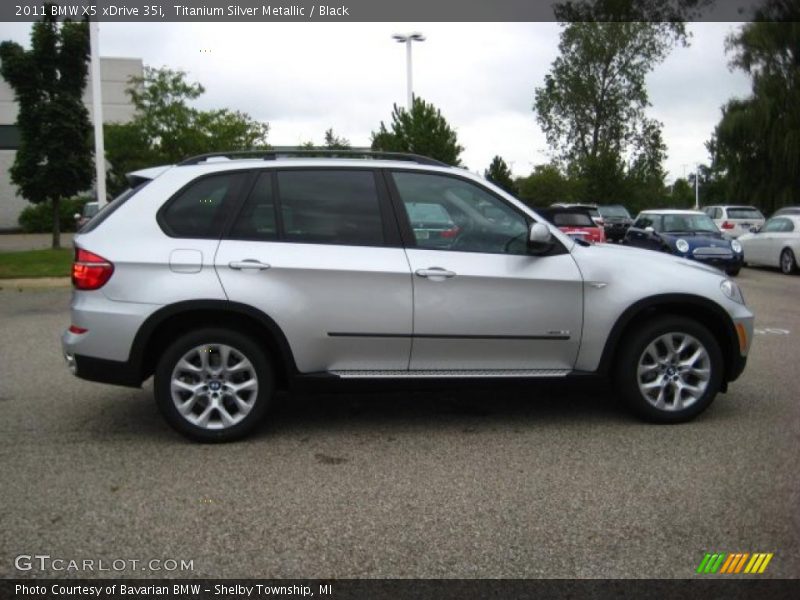 Titanium Silver Metallic / Black 2011 BMW X5 xDrive 35i