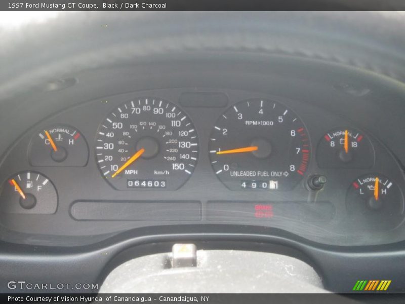 Black / Dark Charcoal 1997 Ford Mustang GT Coupe