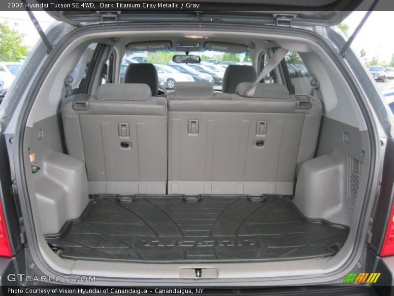 Dark Titanium Gray Metallic / Gray 2007 Hyundai Tucson SE 4WD