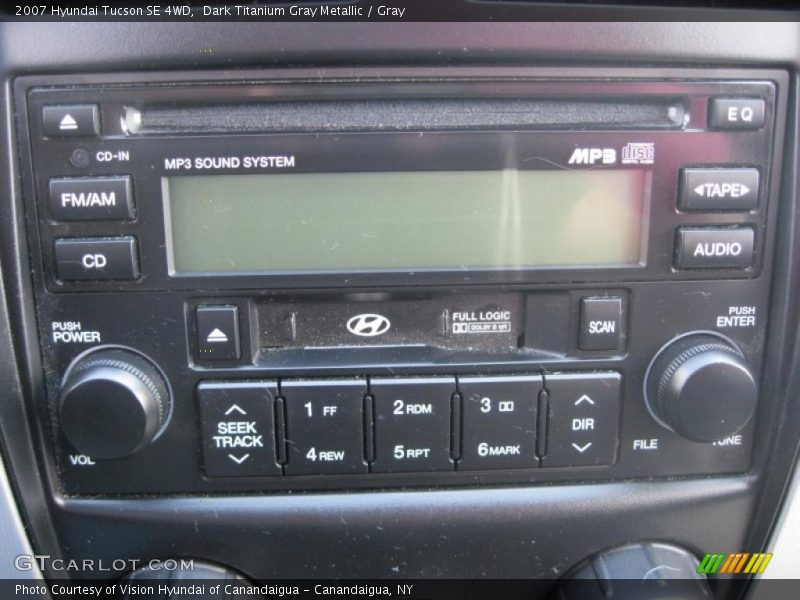 Dark Titanium Gray Metallic / Gray 2007 Hyundai Tucson SE 4WD