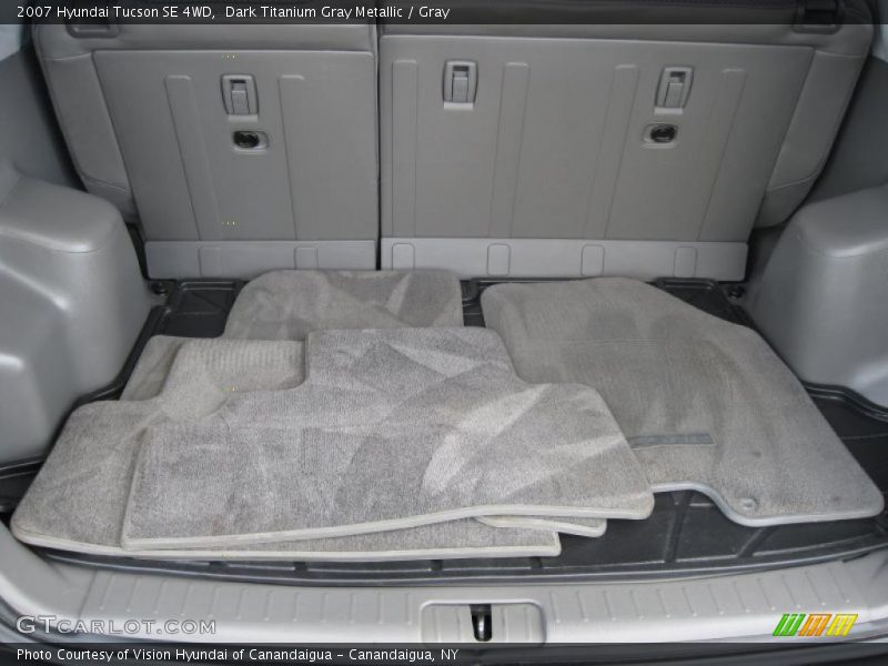 Dark Titanium Gray Metallic / Gray 2007 Hyundai Tucson SE 4WD