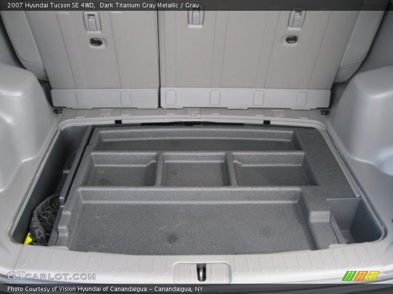 Dark Titanium Gray Metallic / Gray 2007 Hyundai Tucson SE 4WD