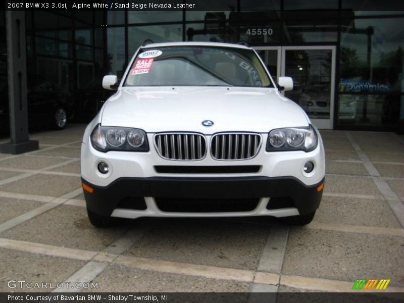 Alpine White / Sand Beige Nevada Leather 2007 BMW X3 3.0si