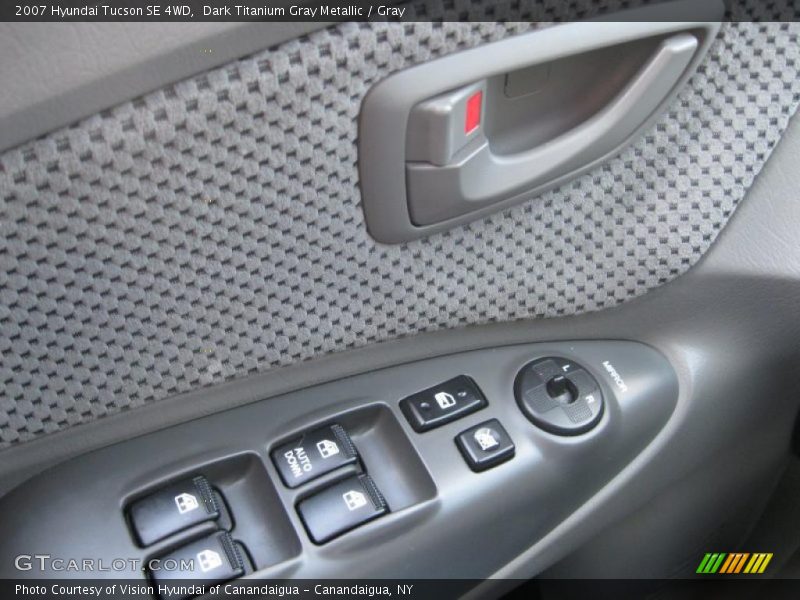 Dark Titanium Gray Metallic / Gray 2007 Hyundai Tucson SE 4WD
