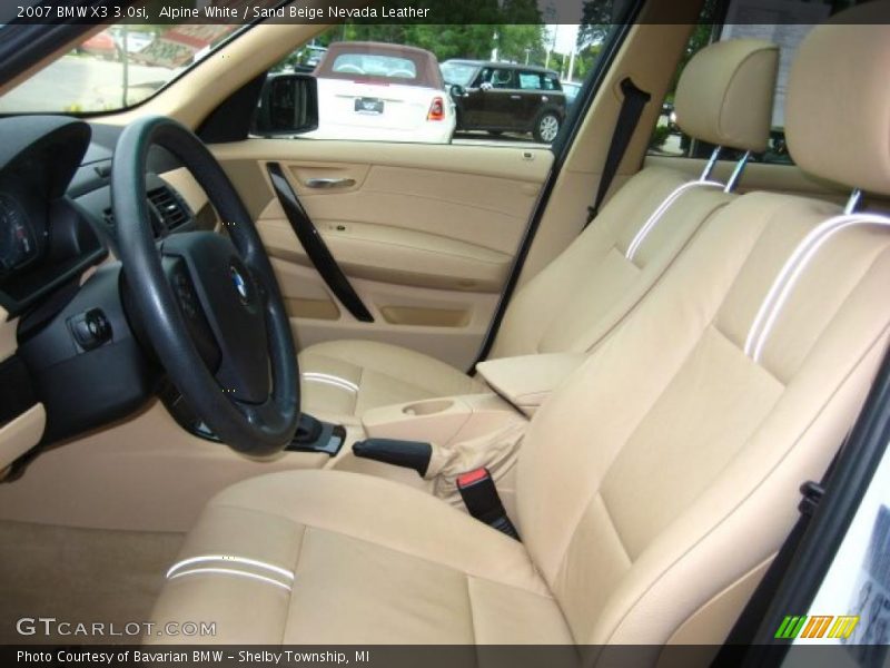 Alpine White / Sand Beige Nevada Leather 2007 BMW X3 3.0si