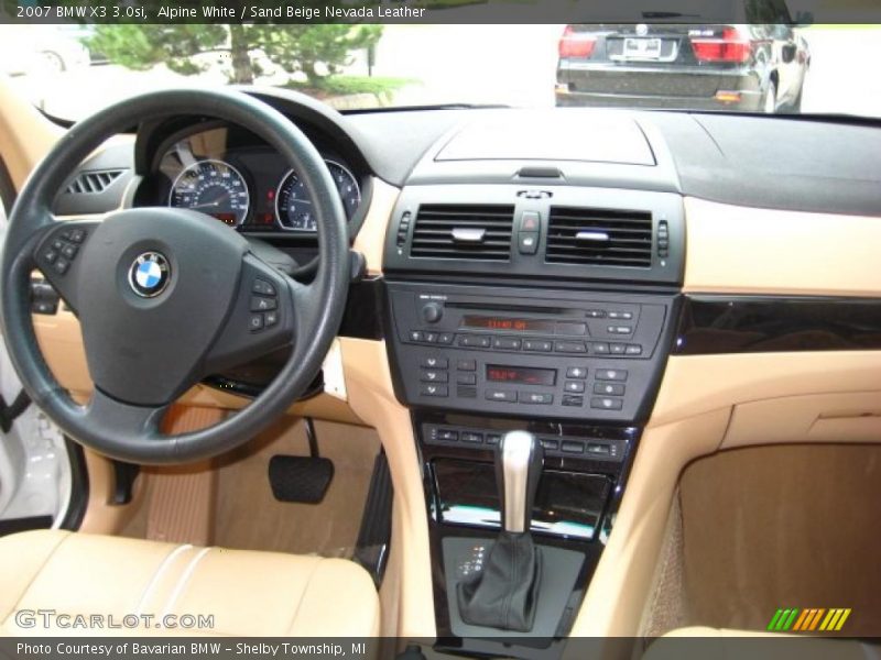 Alpine White / Sand Beige Nevada Leather 2007 BMW X3 3.0si
