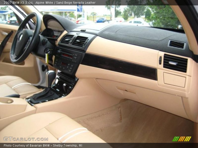 Alpine White / Sand Beige Nevada Leather 2007 BMW X3 3.0si