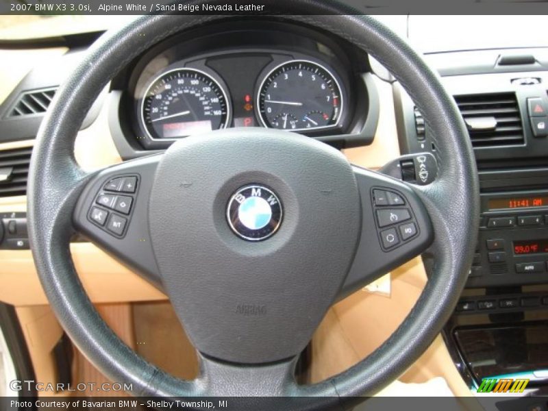 Alpine White / Sand Beige Nevada Leather 2007 BMW X3 3.0si