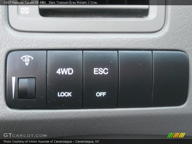 Dark Titanium Gray Metallic / Gray 2007 Hyundai Tucson SE 4WD