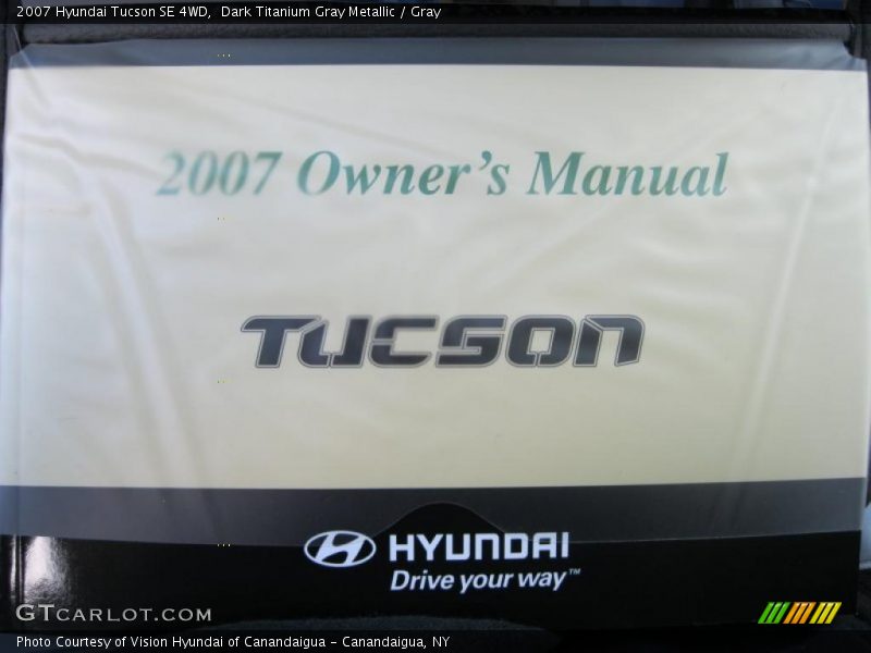 Dark Titanium Gray Metallic / Gray 2007 Hyundai Tucson SE 4WD