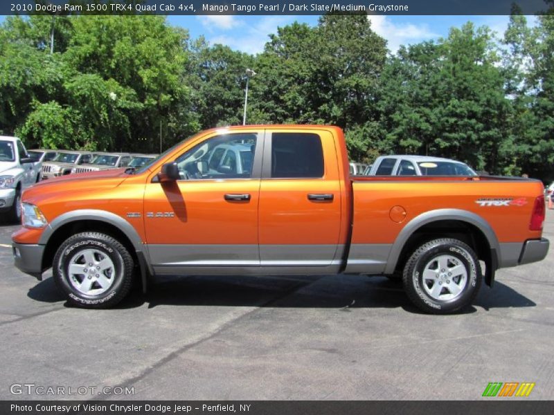 Mango Tango Pearl / Dark Slate/Medium Graystone 2010 Dodge Ram 1500 TRX4 Quad Cab 4x4