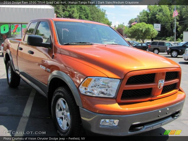 Mango Tango Pearl / Dark Slate/Medium Graystone 2010 Dodge Ram 1500 TRX4 Quad Cab 4x4