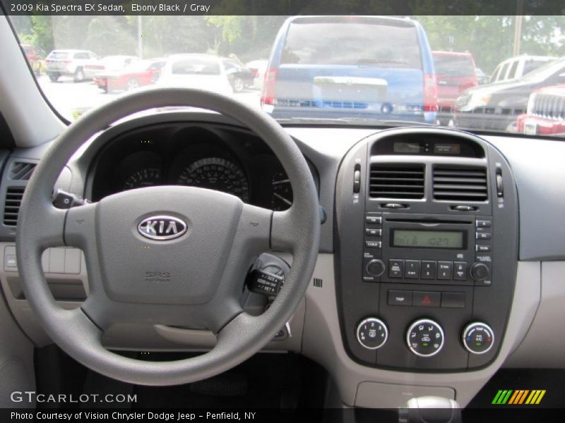 Ebony Black / Gray 2009 Kia Spectra EX Sedan