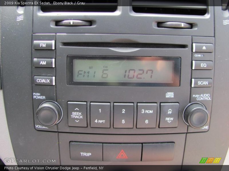 Ebony Black / Gray 2009 Kia Spectra EX Sedan