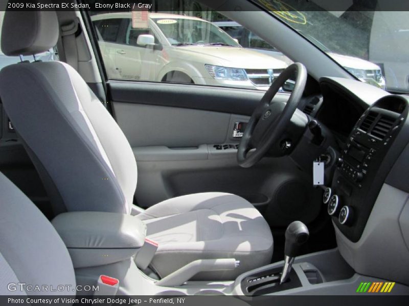 Ebony Black / Gray 2009 Kia Spectra EX Sedan