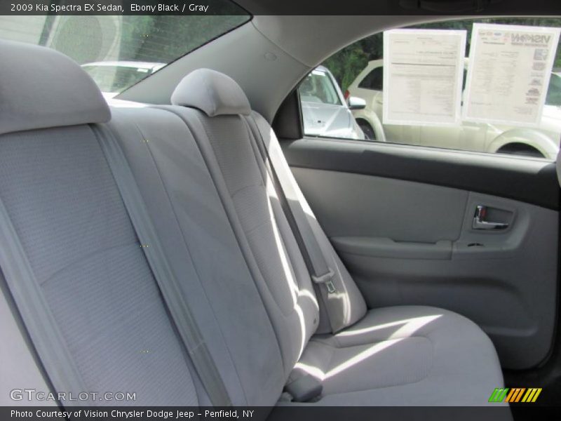 Ebony Black / Gray 2009 Kia Spectra EX Sedan