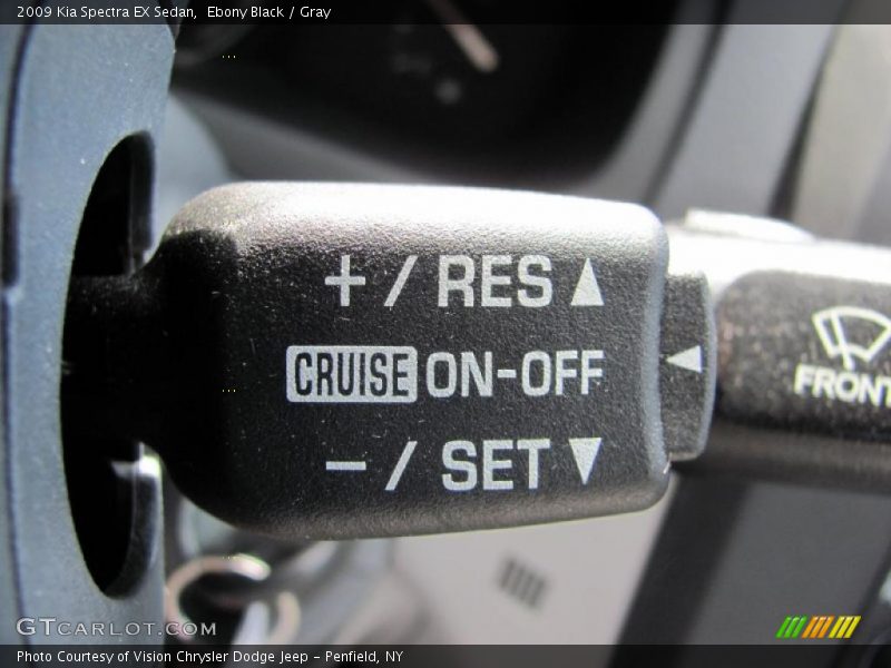 Ebony Black / Gray 2009 Kia Spectra EX Sedan