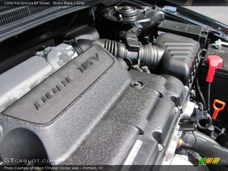 Ebony Black / Gray 2009 Kia Spectra EX Sedan