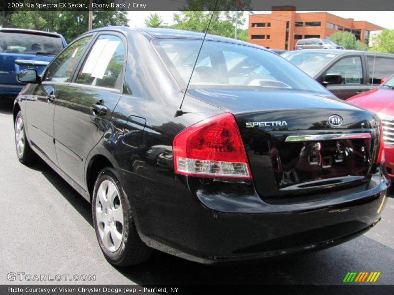 Ebony Black / Gray 2009 Kia Spectra EX Sedan