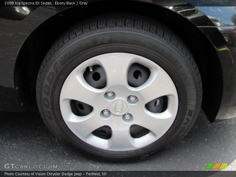 Ebony Black / Gray 2009 Kia Spectra EX Sedan