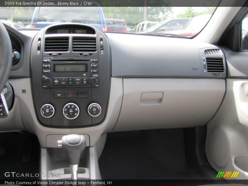 Ebony Black / Gray 2009 Kia Spectra EX Sedan