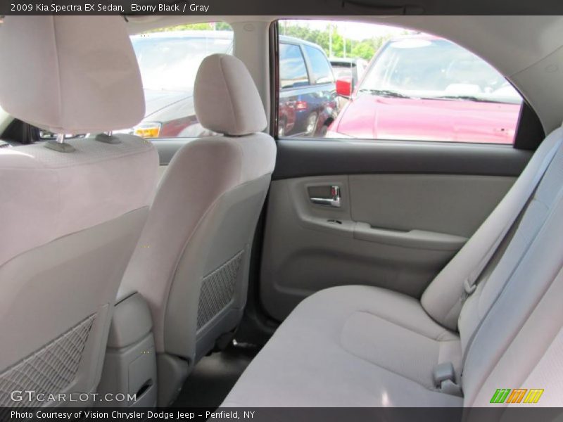 Ebony Black / Gray 2009 Kia Spectra EX Sedan