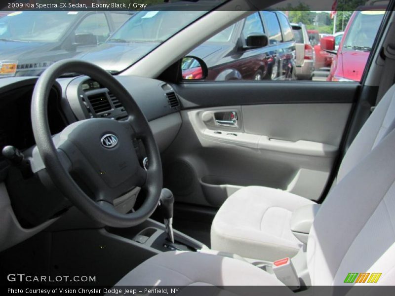 Ebony Black / Gray 2009 Kia Spectra EX Sedan