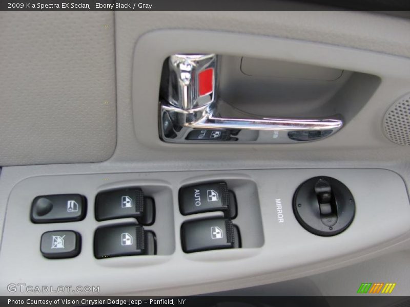 Ebony Black / Gray 2009 Kia Spectra EX Sedan