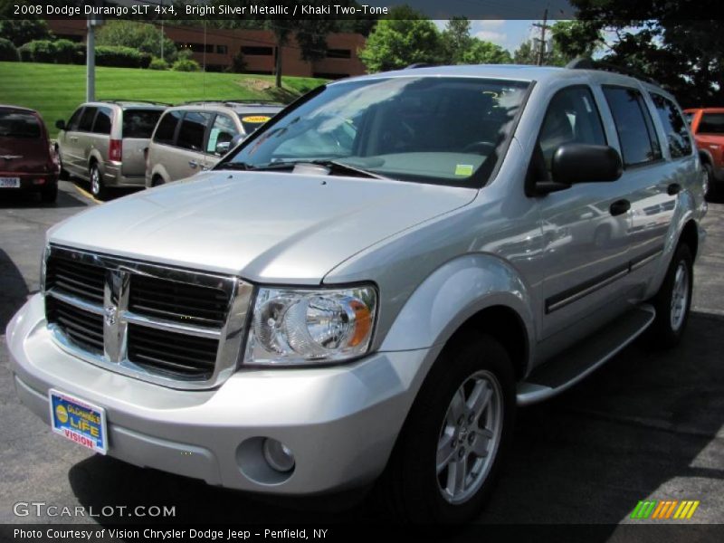 Bright Silver Metallic / Khaki Two-Tone 2008 Dodge Durango SLT 4x4